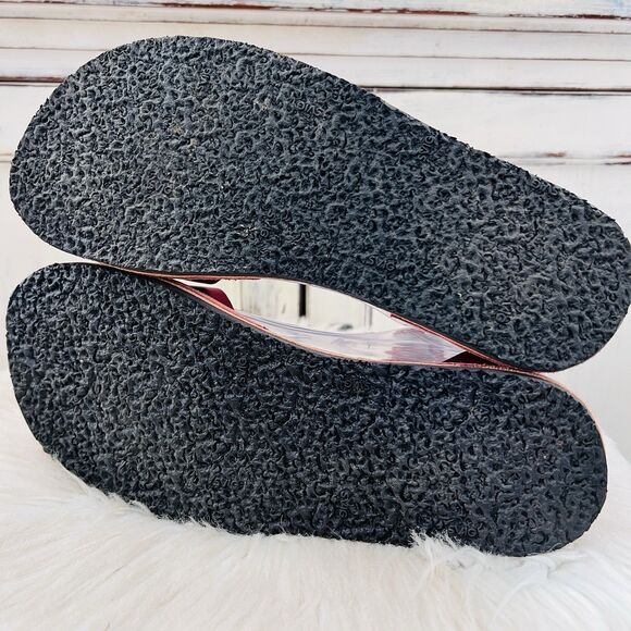 Crupon Violla Barefoot Handmade Marsala Red Leather Ankle Strap Sandals EU39 US8 - Picture 7 of 9